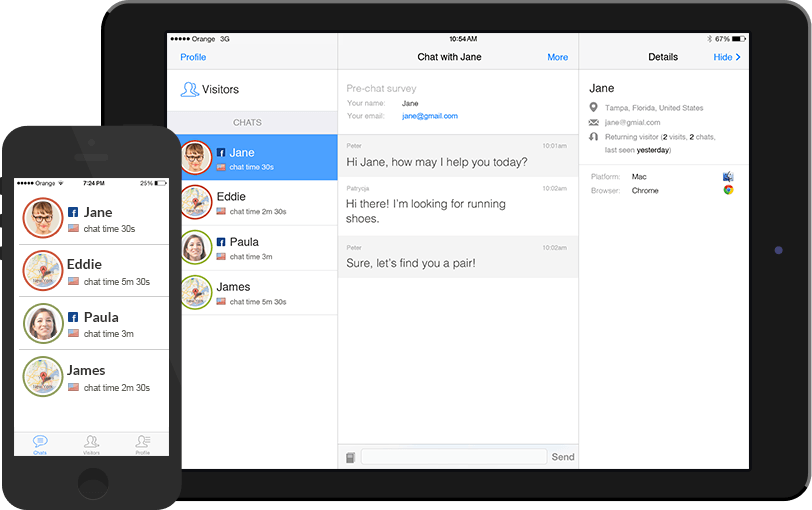 Visite découverte de LiveChat : Applications