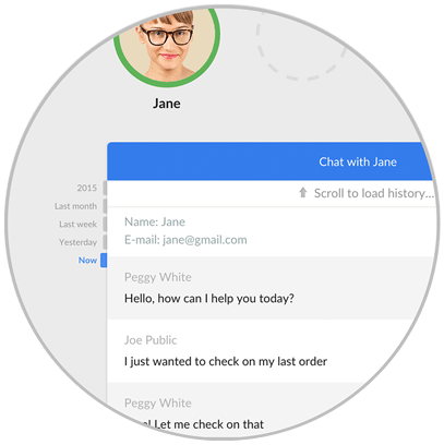 Visite découverte de LiveChat : Historique des chats précédents