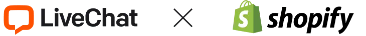 LiveChat and Shopify logotypes