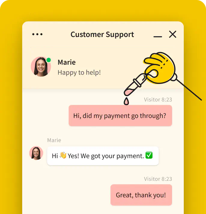 Customizable LiveChat widget