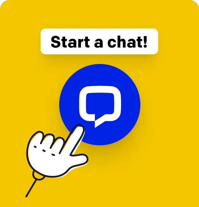 Screenshot of LiveChat on the mobile device with Customer Support rep available 24/7